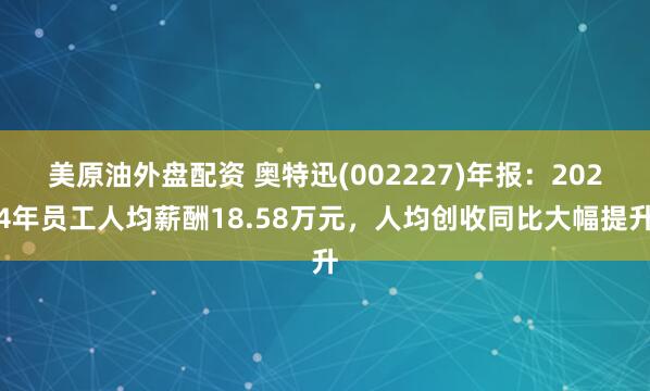美原油外盘配资 奥特迅(002227)年报：2024年员工人均薪酬18.58万元，人均创收同比大幅提升