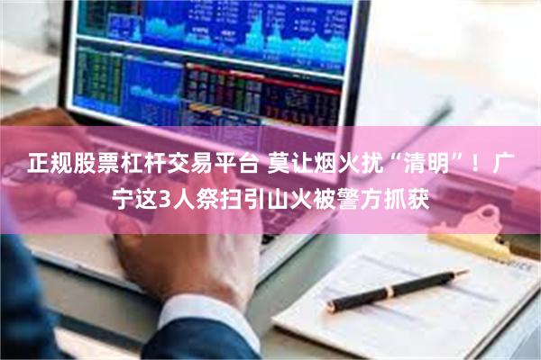 正规股票杠杆交易平台 莫让烟火扰“清明”！广宁这3人祭扫引山火被警方抓获
