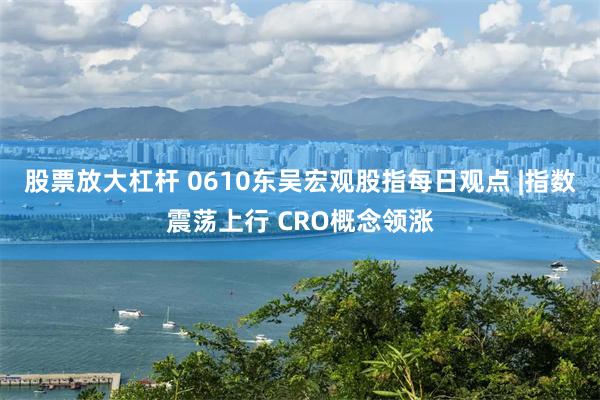 股票放大杠杆 0610东吴宏观股指每日观点 |指数震荡上行 CRO概念领涨