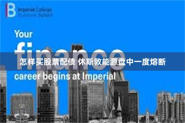 怎样买股票配债 休斯敦能源盘中一度熔断