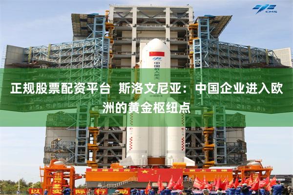 正规股票配资平台  斯洛文尼亚：中国企业进入欧洲的黄金枢纽点